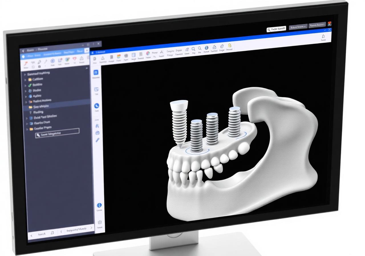 Planejamento 3D de implantes dentários